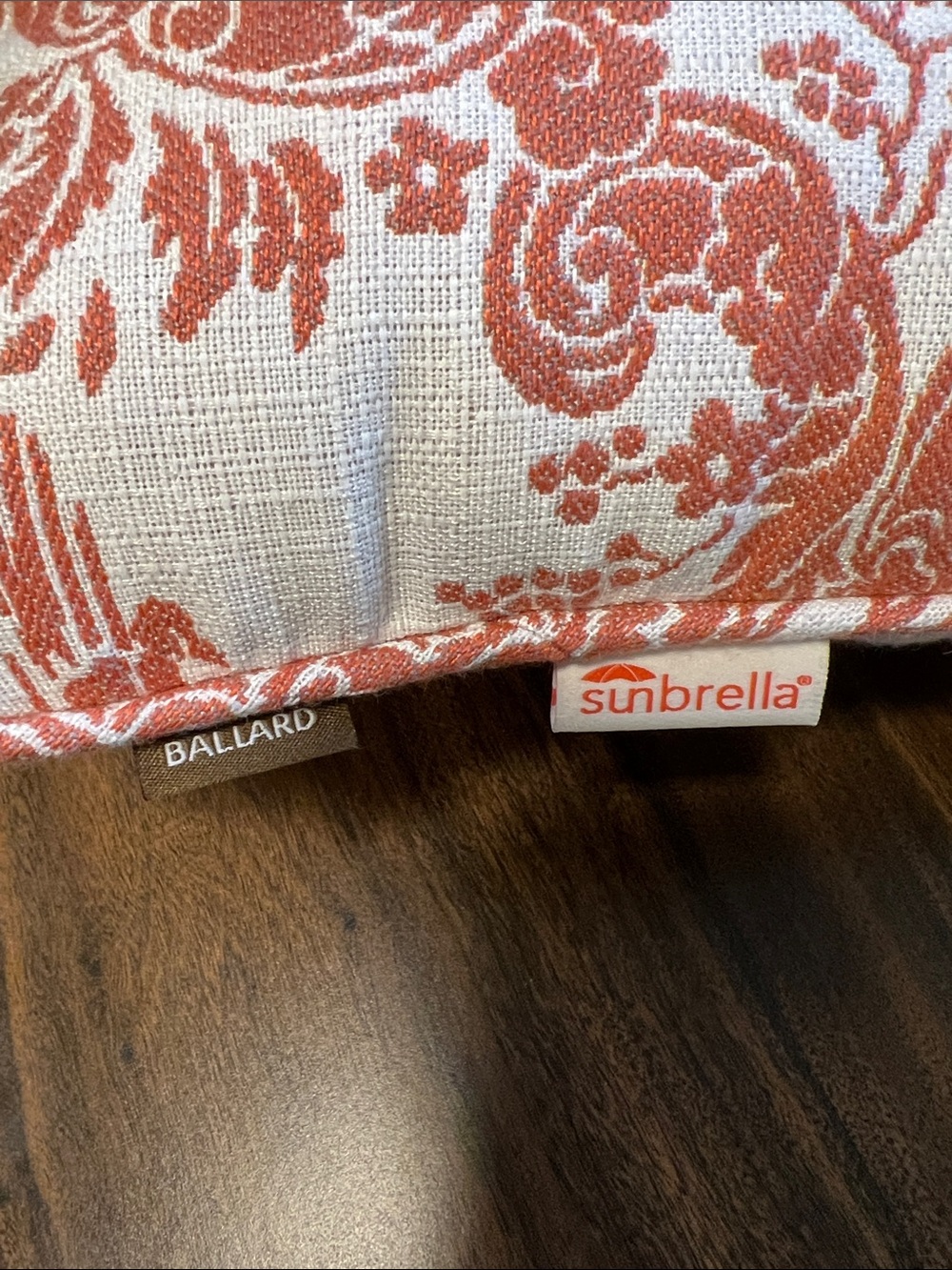 Sunbrella Coral Floral Decorative Throw Pillow - Picture 2 of 4